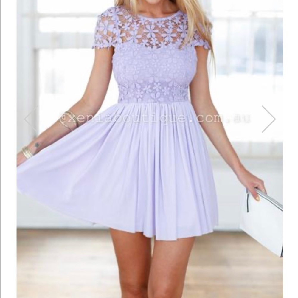 purple lace dress
